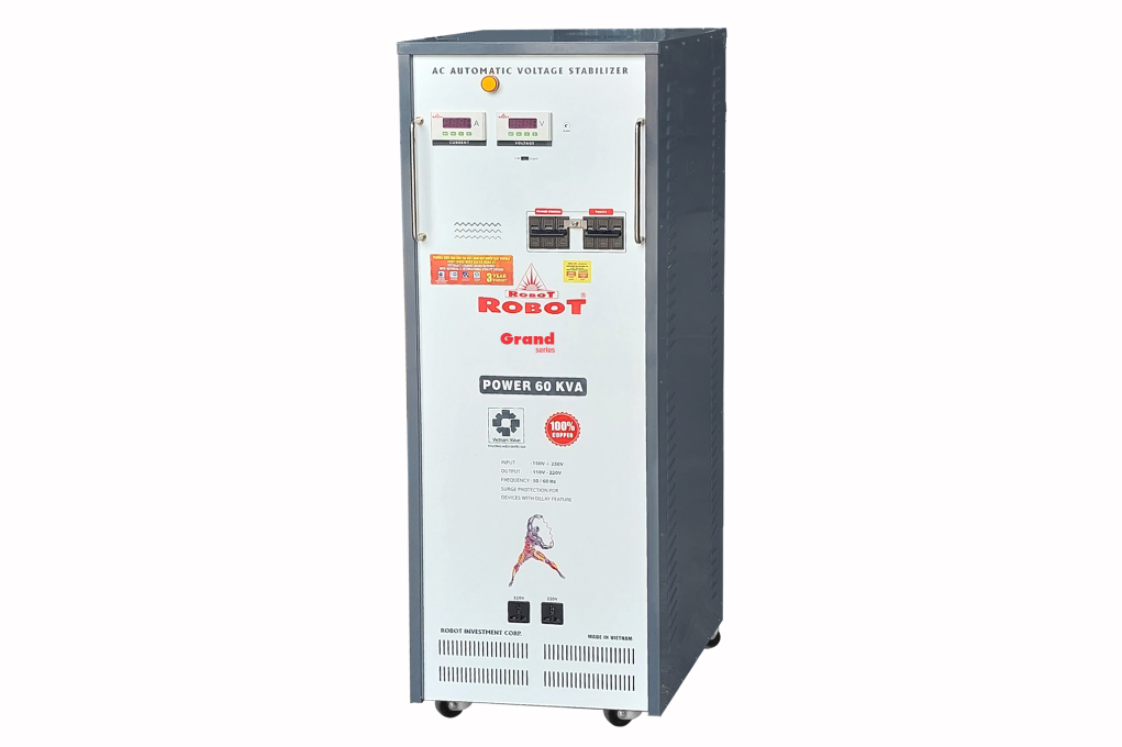 Ổn áp Robot 1 pha 60KVA 90 Màu Xám