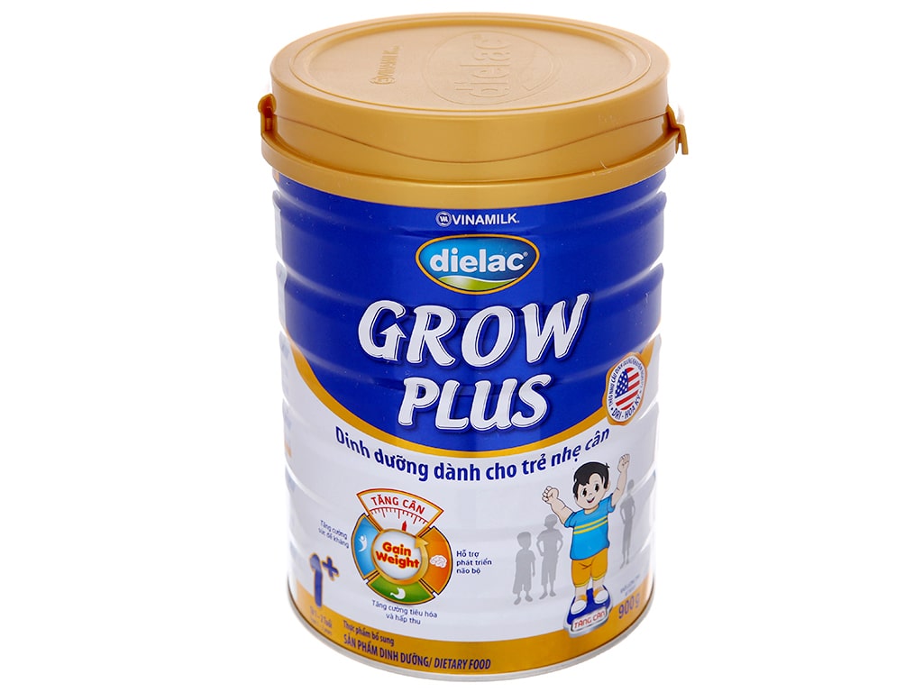 Sữa bột Dielac Grow Plus số 1+ xanh lon 900g 1