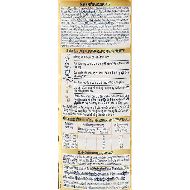 Sữa bột Dielac Alpha Gold IQ số 1 (sữa non) 400g (0 - 6 tháng) 11