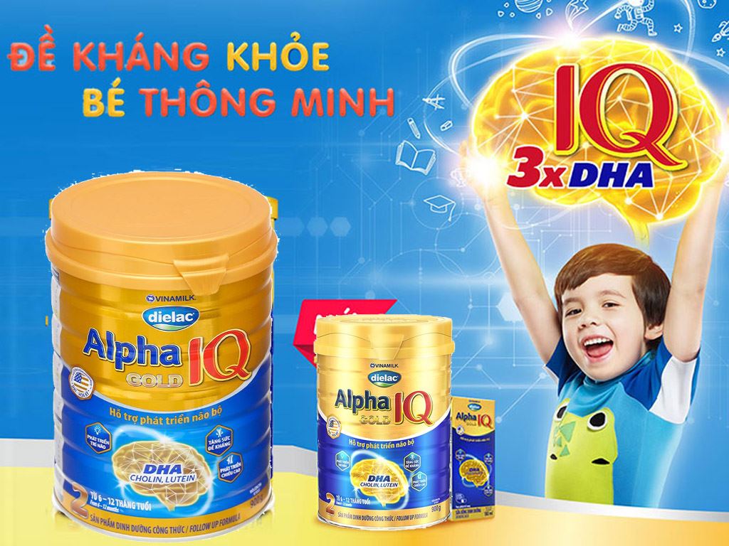 Sữa bột Dielac Alpha Gold IQ 2 lon 900g 2