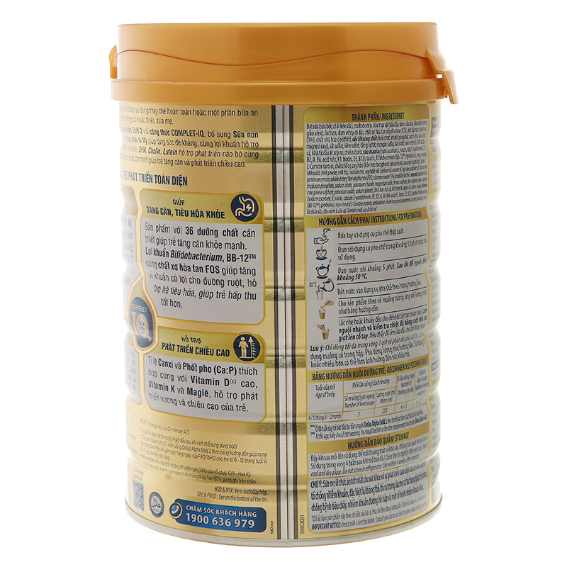 Sữa bột Dielac Alpha Gold IQ số 2 (sữa non) 800g (6 - 12 tháng) 4