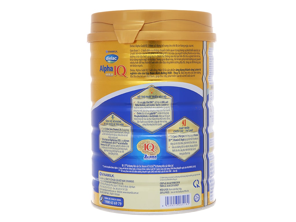 Sữa bột Dielac Alpha Gold IQ số 3 900g (12 - 24 tháng) 3