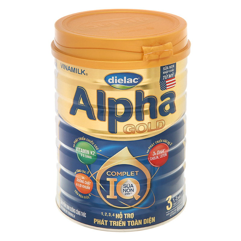 Sữa bột Dielac Alpha Gold IQ số 3 (sữa non) 850g (1 - 2 tuổi) 2