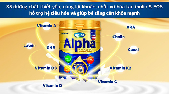 FOS - Sữa bột Dielac Alpha Gold IQ số 3 850g (1 - 2 tuổi)