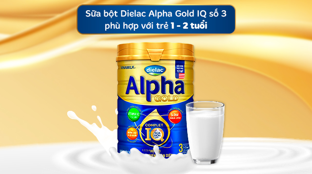 Sữa bột Dielac Alpha Gold IQ số 3 (sữa non) 850g (1 - 2 tuổi) - Độ tuổi