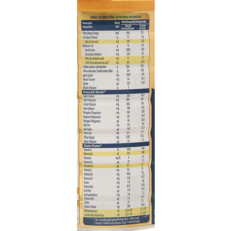 Sữa bột Dielac Alpha Gold IQ số 4 (sữa non) 850g (2 - 6 tuổi) 10