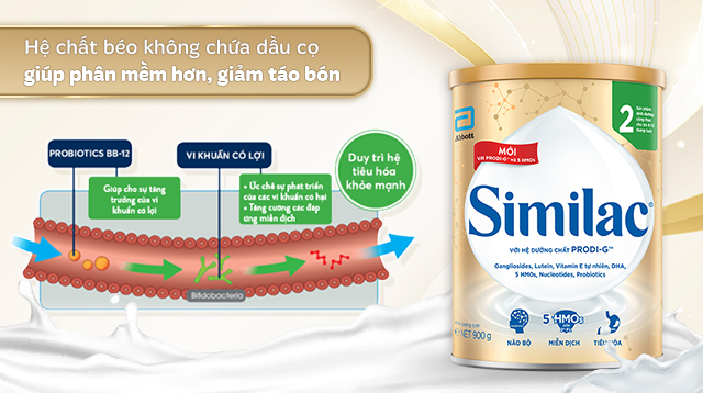 Similac 5G số 2 - Hệ chất béo không dầu cọ