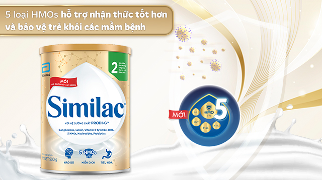 5HMOs - Sữa bột Similac 5G số 2 900g (6 - 12 tháng)