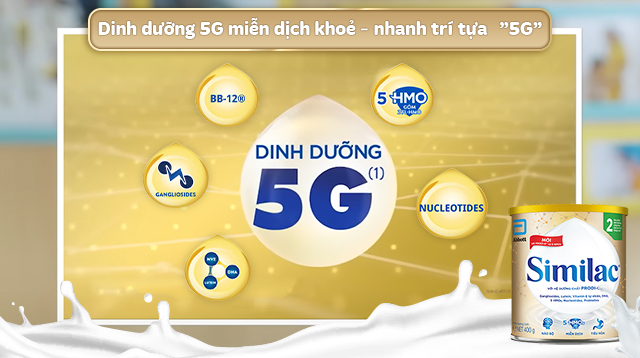 Sữa bột Similac 5G số 2 400g (6 - 12 tháng) - 5G Sữa bột Similac 5G số 2 400g (6 - 12 tháng) - 5G