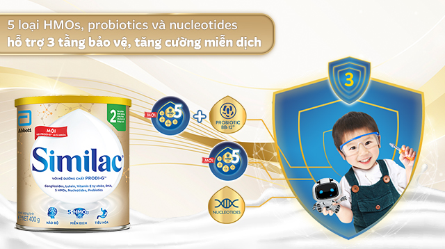 Sữa bột Similac 5G số 2 400g (6 - 12 tháng) - 3 tầng bảo vệ Sữa bột Similac 5G số 2 400g (6 - 12 tháng) - 3 tầng bảo vệ