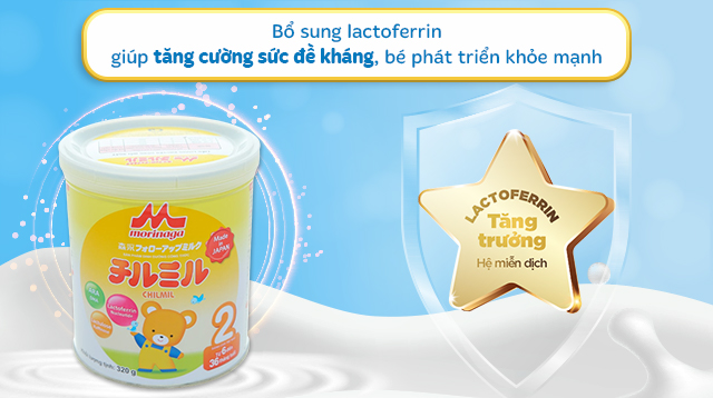 Lactoferrin - Sữa bột Morinaga Chilmil số 2 320g (6 - 36 tháng)
