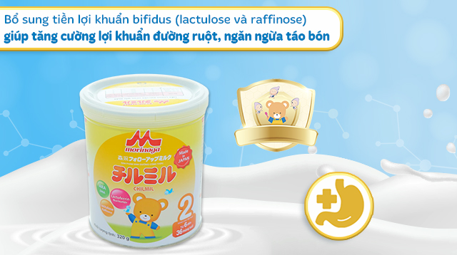 Tiền lợi khuẩn - Sữa bột Morinaga Chilmil số 2 320g (6 - 36 tháng)