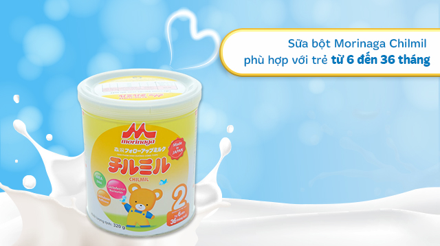 Độ tuổi - Sữa bột Morinaga Chilmil số 2 320g (6 - 36 tháng)