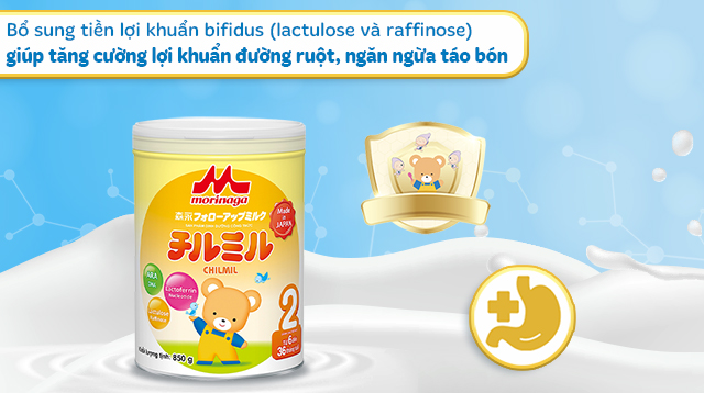 Tiền lợi khuẩn - Sữa bột Morinaga Chilmil số 2 850g (6 - 36 tháng)