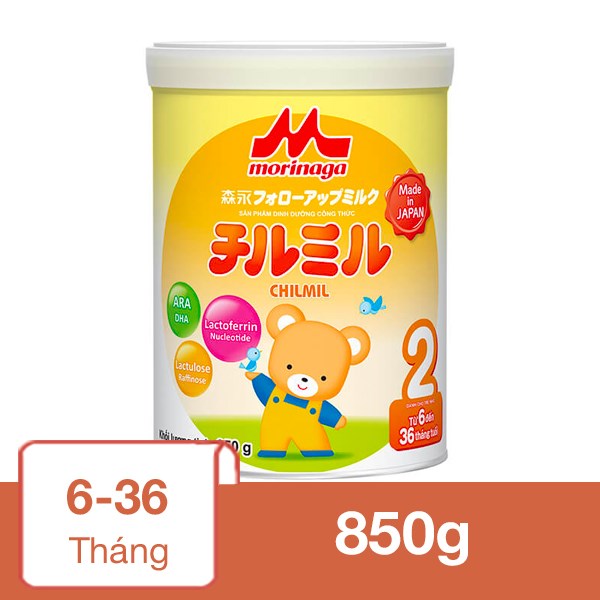 Sữa bột Morinaga Chilmil số 2 850g (6 – 36 tháng)