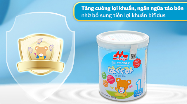 Lợi khuẩn - Sữa bột Morinaga Hagukumi số 1 320g (0 - 6 tháng)