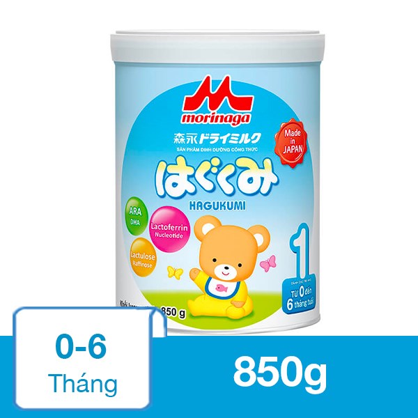 Sữa bột Morinaga Hagukumi số 1 850g (0 – 6 tháng)