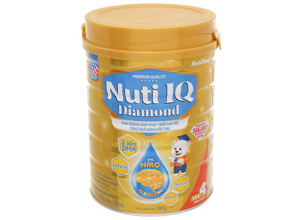 Sản phẩm dinh dưỡng công thức NutiFood Nuti IQ Diamond số 4 lon 900g 1