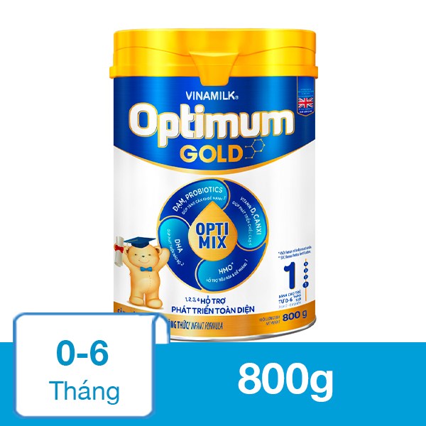 Sữa bột Vinamilk Optimum Gold số 1 800g (0 – 6 tháng)