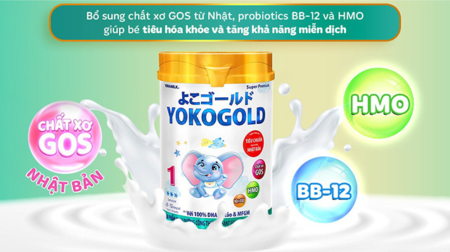 Tiêu hóa - Sữa bột Vinamilk YokoGold số 1 850g (0 - 12 tháng)