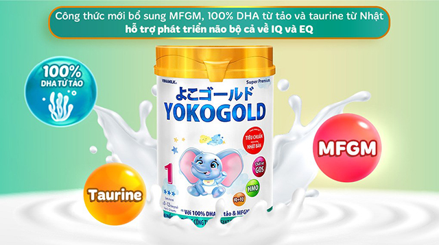Não bộ - Sữa bột Vinamilk YokoGold số 1 850g (0 - 12 tháng)