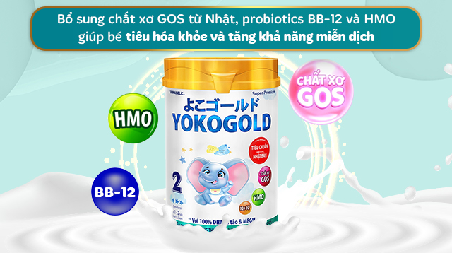 Sữa bột Vinamilk YokoGold số 2 - Tiêu hóa và miễn dịch