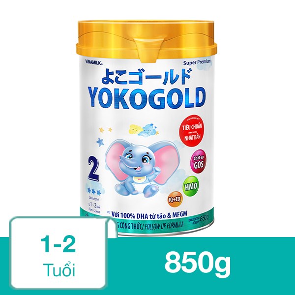 Sữa bột Vinamilk YokoGold số 2 850g (1 – 2 tuổi)