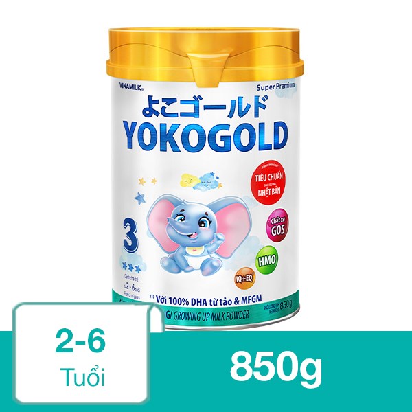 Sữa bột Vinamilk YokoGold số 3 850g (2 – 6 tuổi)