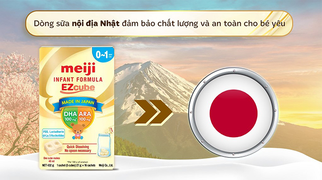 Nơi sản xuất - Sữa bột dạng viên Meiji Infant Formula Ezcube 432g (0 - 12 tháng) Nơi sản xuất - Sữa bột dạng viên Meiji Infant Formula Ezcube 432g (0 - 12 tháng)