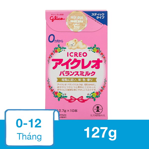 Sữa Glico thanh Icreo số 0 127g (0-12 tháng) nội địa Nhật, tiện lợi - AVAKids.com
