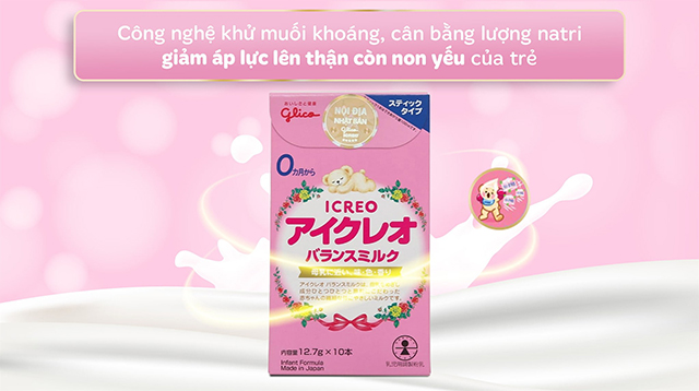 Công nghệ - Sữa bột dạng thanh Glico Icreo số 0 vị nhạt thanh 127g (0 - 12 tháng)