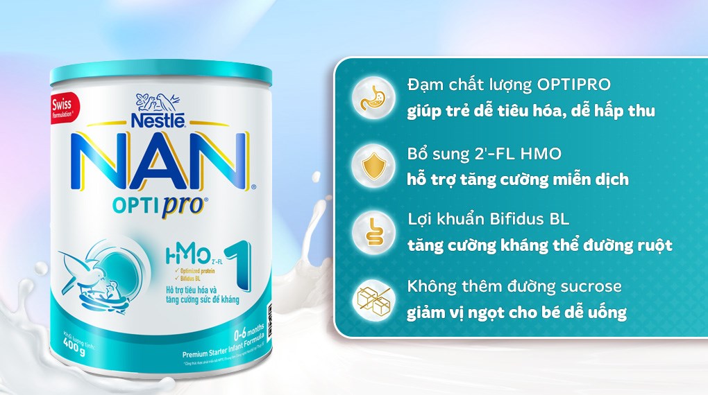 Sữa NAN SUPREME PRO số 1 400g (0-6 tháng) giá tốt