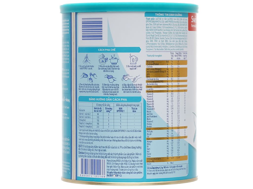 Sữa bột NAN Optipro số 1 lon 900g 4