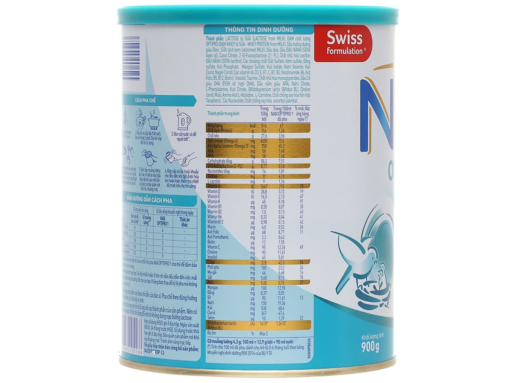 Sữa bột NAN Optipro số 1 lon 900g 5