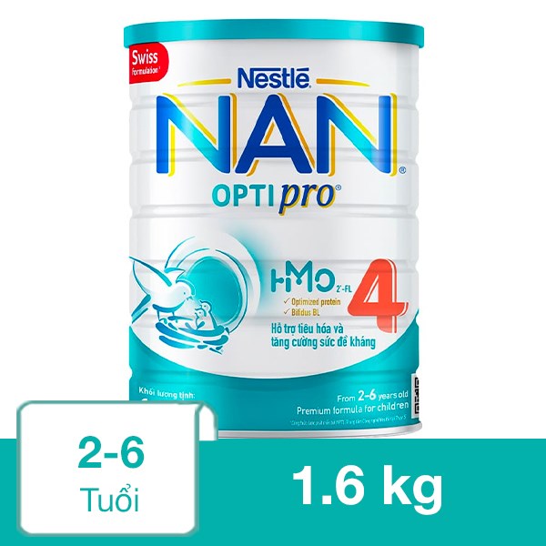 Sữa bột NAN Optipro số 4 1.6 kg (2 – 6 tuổi)