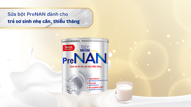 Độ tuổi - - Sữa bột PreNAN 380g (trẻ sơ sinh) dành cho trẻ nhẹ cân, thiếu tháng