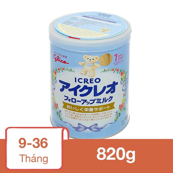 Sữa bột Glico Icreo số 1 820g (9 – 36 tháng)