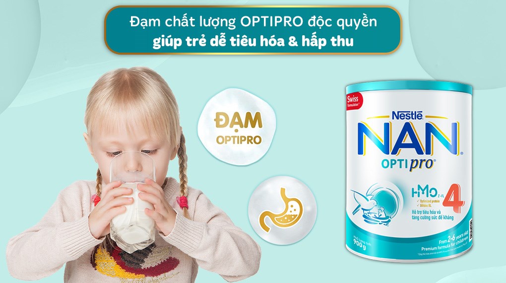 Sữa bột NAN Optipro số 4 900g (2 - 6 tuổi)