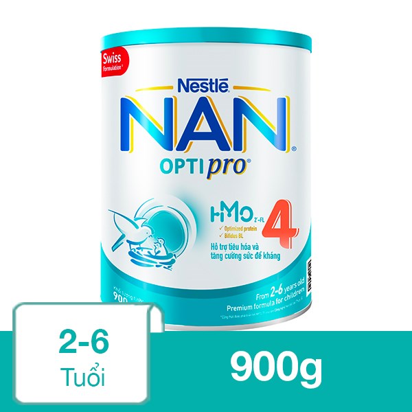 Sữa bột NAN Optipro số 4 900g (2 – 6 tuổi)