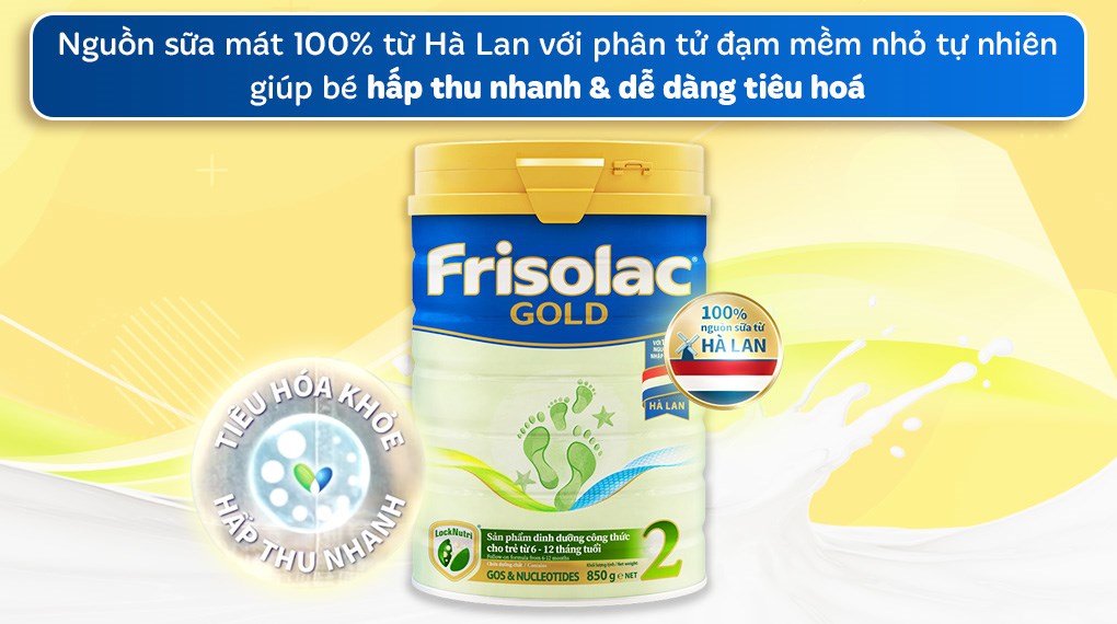 Sữa bột Friso Gold số 2 hương vani 850g (6 - 12 tháng)