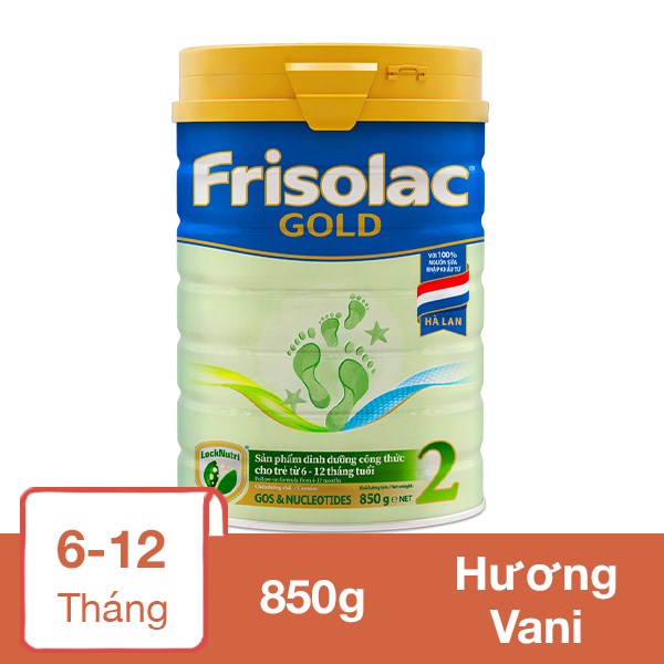 Sữa bột Friso Gold số 2 hương vani 850g (6 – 12 tháng)