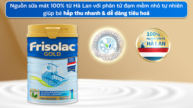 Nguồn sữa mát - Sữa bột Friso Gold số 1 hương vani 380g (0 - 6 tháng)