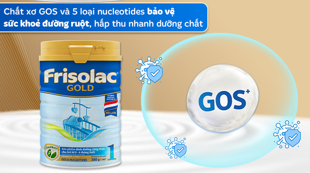Hấp thu nhanh dưỡng chất - Sữa bột Friso Gold số 1 hương vani 380g (0 - 6 tháng)