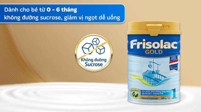 Độ tuổi - Hấp thu nhanh dưỡng chất - Sữa bột Friso Gold số 1 hương vani 380g (0 - 6 tháng)