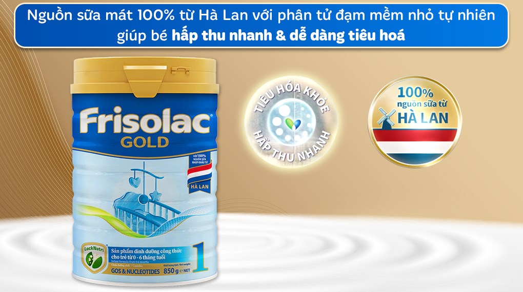 Sữa bột Friso Gold số 1 hương vani 850g (0 - 6 tháng)