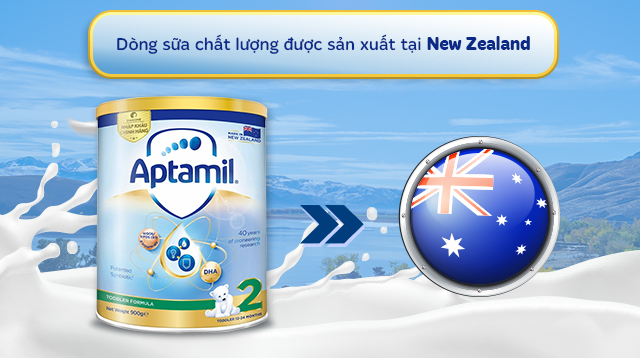 Nơi sản xuất - Sữa bột Aptamil Toddler Formula số 2 900g (1 - 2 tuổi)
