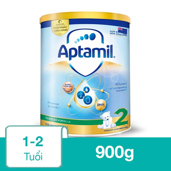 Sữa bột Aptamil Toddler Formula số 2 900g (1 – 2 tuổi)