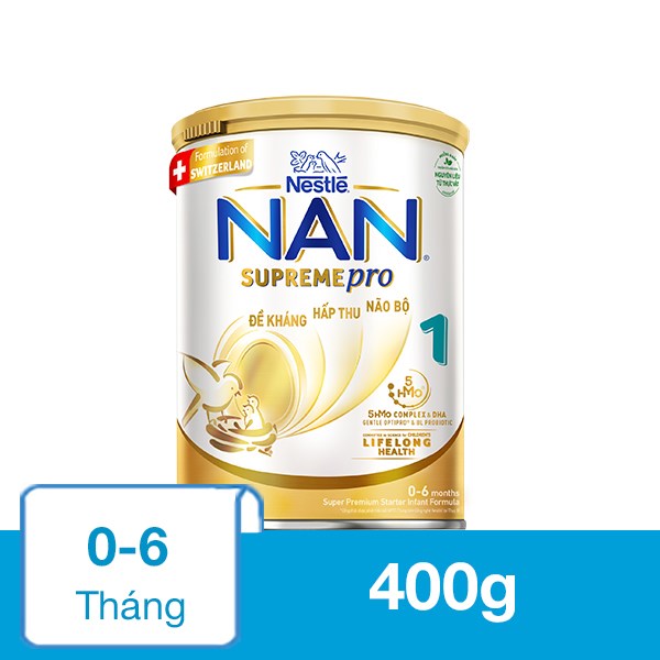 Sữa Nan Supreme pro số 1 400g cho trẻ dị ứng đạm 