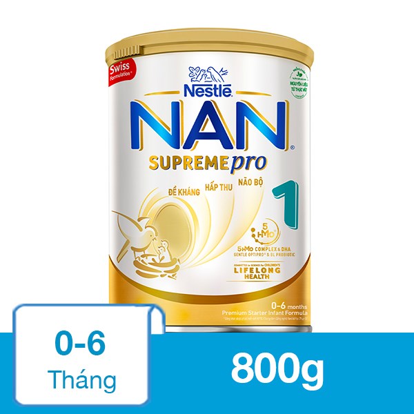 Sữa bột NAN Supremepro số 1 800g (0 – 6 tháng) dành cho trẻ dị ứng đạm sữa bò