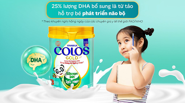 Phát triển não bộ - Sữa bột Vinamilk ColosGold số 3 800g (2 - 6 tuổi)